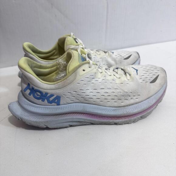 HOKA Shoes - HOKA One Kawana Mesh Athletic Running Sneakers White Pink Green Women’s Size 9B